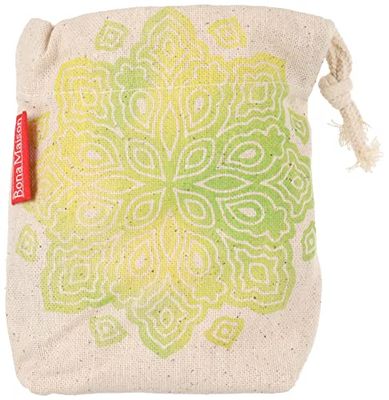 Bonamaison Printed Cotton Produce Bag with Drawstring, Reusable Grocery Bag, Biodegradable Eco-Friendly Bags, Travel Pouch, Sachet Bags, Shopping Bag, Eco Friendly, Foldable, Size: 12x15 Cm