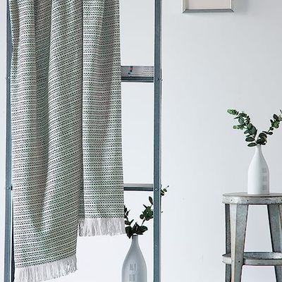 VIALMAN Plaid Seul Vert | Couvre-lit Polyvalent 150 x 200 cm | Plaid Sofa Couverture Foulard | Housse de lit | Foulard pour canapé