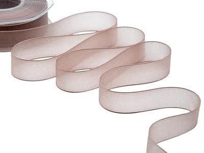 Furlanis - Velo Luminoso, Nastro Decorativo Italiano Per Confezioni, Bomboniere, Pacchi Regalo - Cipria Scuro, 15 mm x 20 m