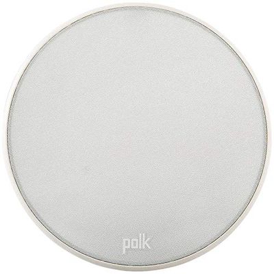 POLK AUDIO V6S - Altoparlante a soffitto (singolo), ideale per tutte le stanze, con driver a cono in polipropilene, doppio tweeter a cupola in seta, facile installazione, include griglia magnetica