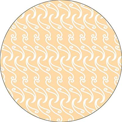 Bonateks, Round Digital Printed Mouse Pad, Non-Slip Base, for Office and Home, Diameter:22cm