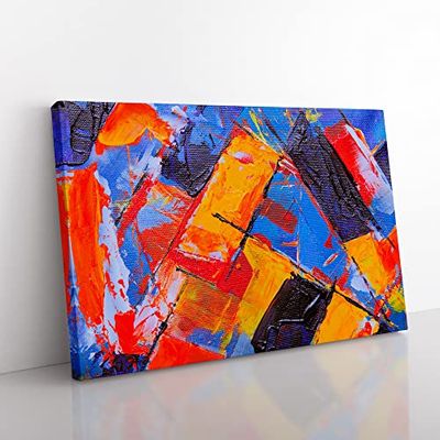 Abstract Art Painting Vol.176 By S.Johnson Modern Art Canvas Wall Art Print Ready to Hang, Framed Picture for Living Room Bedroom Home Office Décor, 60x40 cm (24x16 Inch)