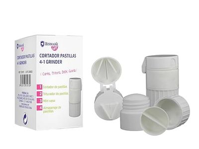 Zarivy Coupe-comprimés 4 en 1 avec Grinder, Lame aiguisée, Compartiment pour pilules, Utilisation Facile ; idéal pour Les médicaments et Le Stockage.