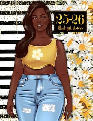 2025 2026 Black Girl planner: African American Calendar with Inspirational Quotes and Monthly Goals, Large Organizer for Black Women. Gift Idea