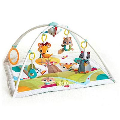 Tiny Love Gymini Deluxe, 2-in-1 Muzikale Babygym, 0+ Maanden, Veelzijdig Baby Speelkleed, 18 Activiteiten, Draagbaar Muziekspeeltje, Verstelbare Bogen, Cognitieve Ontwikkeling, Into the Forest