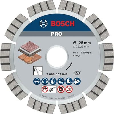 Bosch 2 608 602 642 - Disco de corte de diamante Best for Stone - 125 x 22,23 x 2,2 x 12 mm (embalagem de 1)