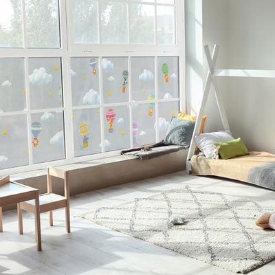 Ambiance - Adhesivo adhesivo para ventana antiojos y ojos (40 x 200 cm), diseño de globos aerostáticos