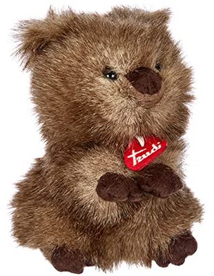 Trudi 27135 klassieke knuffeldier Quokka Maximilian ca. 20 cm, maat M, hoogwaardig knuffeldier met zachte materialen, pluche figuur met realistische details, wasbaar, knuffeldier voor kinderen, bruin