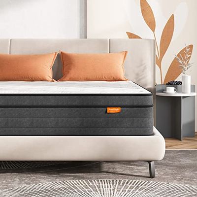 Sweetnight Matelas 150x190 cm, Matelas 150x190 Mémoire de Forme en Gel, Matelas Ressorts Ensachés Épaisseur 25 cm, Matelas Mousse à Mémoire de Forme Parfait Soutien Confortable et Durable, Twilight