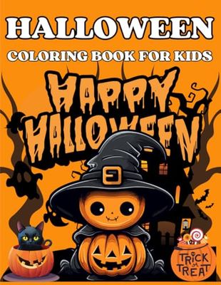 Halloween Fun Coloring Book for Kids Spooky and Cute Characters: 50 Unique Pages of Friendly Ghosts, Witches, and Monsters for Kids Ages 4-8