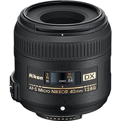 Nikon AF-S DX Micro 40 mm F2,8 G G AF-S, alvo com armação para montagem F da Nikon