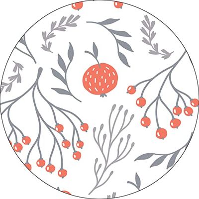 Bonateks, Ronde digitaal bedrukte muismat, antislip onderkant, voor kantoor en thuis, diameter: 22 cm