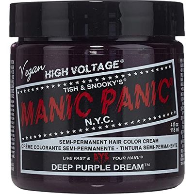 Manic Panic Teinture capillaire semi-permanente classique Deep Purple Dream 118 ml