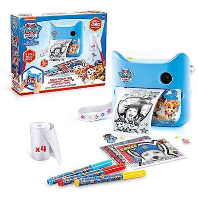 Canal Toys Cámara de Impresión Instantánea de la Patrulla Canina con 4 Rollos de Papel y 4 rotuladores-PPC 037, Color Azul