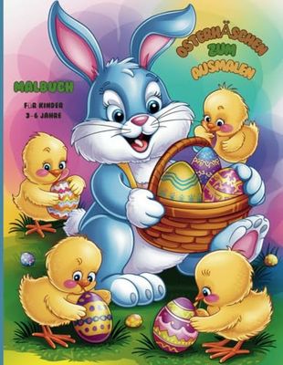 Oster-Malbuch - Osterhäschen zum Ausmalen: Für Kinder 3–6 Jahre