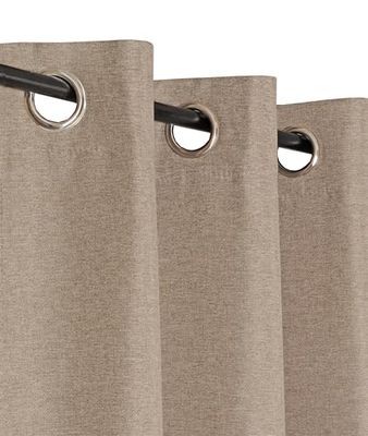 Atout Ciel - Cortina con Ojales (140 x 240 cm), Color Beige Jaspeado