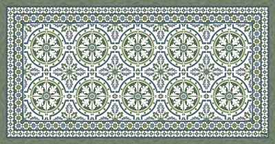 Vilber, Tapis en Vinyle, TANGER DU, 52cm x 100cm x 0.22cm, Vert