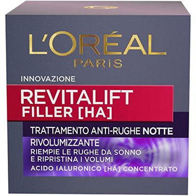 L'Oréal Paris Revitalift Filler Anti-Ageing Revolumising Night Face Cream, 50 ml