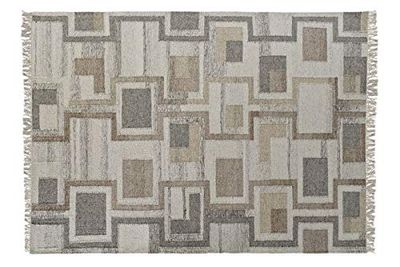 DRW tapijt van wol in beige en grijs 160 x 240 cm