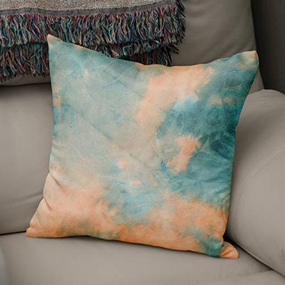 BonaMaison Fundas para Cojínes, Verde petróleo y Blanco Funda de Almohada Elegante y Suave para Sofá Coche Moderna Decoración del Hogar Habitación, 43x43 Cm - Diseñado y Fabricado en Turquía