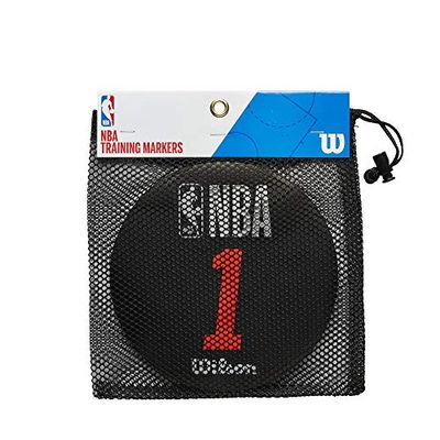 Wilson Delimitatori da Basket per Allenamenti NBA DRV TRAINING MARKERS, Plastica, Nero, 5 Unità