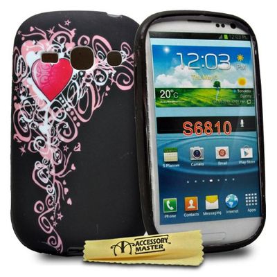 Accessory Master 5055716333374 hart met boom bloemen siliconen case voor Samsung Galaxy Fame S6810