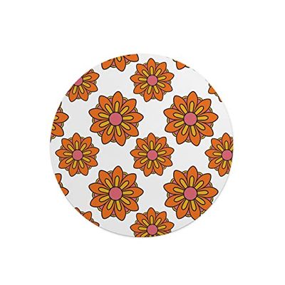 Questo Casa, Ronde digitaal bedrukte muismat, antislip onderkant, voor kantoor en thuis, diameter: 22 cm