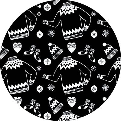 Bonateks, Ronde digitaal bedrukte muismat, antislip onderkant, voor kantoor en thuis, diameter: 22 cm