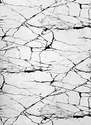 Mani Textile Tapis Marbré Blanc 50x80cm