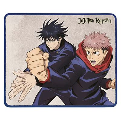 Konix Jujutsu Kaisen Tapis de Souris Gaming 32 x 27 cm - Base antidérapante - Motif Megumi et Yuji