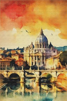 vintage Rome Notebook: Italy Travel Journal: 100 page lined notebook