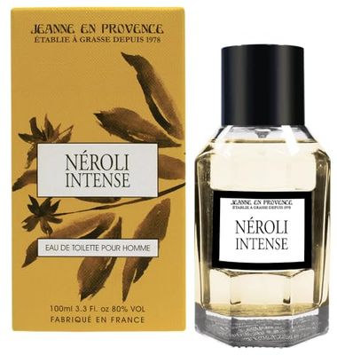 JEANNE EN PROVENCE - Parfum Homme Néroli Intense - Eau de toilette - Flacon Vaporisateur 100 ml - Fabriqué en France à Grasse