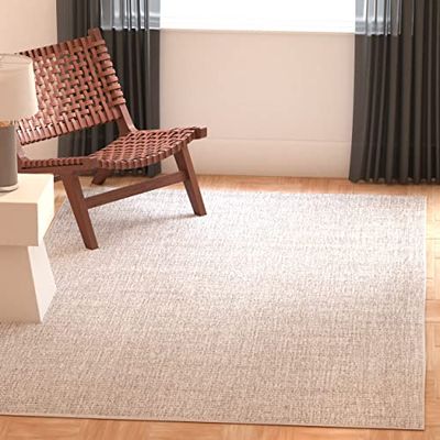 Safavieh Samtida matta för vardagsrum, matsal, sovrum – abstrakt samling, kort lugg, elfenben, 76 x 122 cm