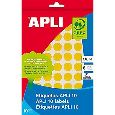 Apli 2742 Étiquettes adhésives Enveloppes manuelles Rouge 19 mm x 5 H x 02742