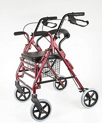 Antar AT51018 Aluminium Voetreiziger met Mand 9.40 kg, Rood