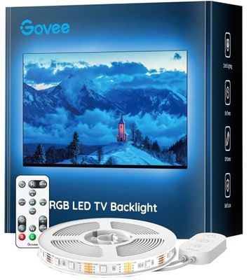 Govee - RGB Bluetooth LED Backlight for 46†- 60†TVs, Black