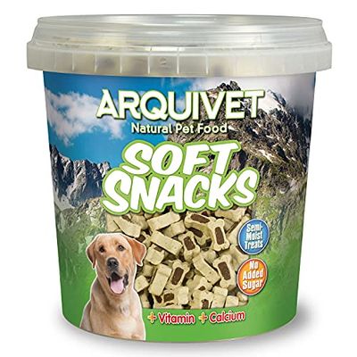 ARQUIVET Soft Snacks voor honden, botten, duo lam en rijst, 6 x 800 g, natuurlijke snacks voor honden van alle rassen, prijzen, beloningen, snoepjes voor honden