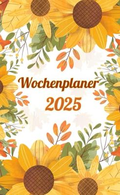 2025 Wochenplaner: Wochentaschenkalender, Buchkalender 2025 im Mini Format, Terminplaner von Januar 2025 bis Dezember 2025, 12 Monate, 1 Woche auf 2 Seiten, Din A6.