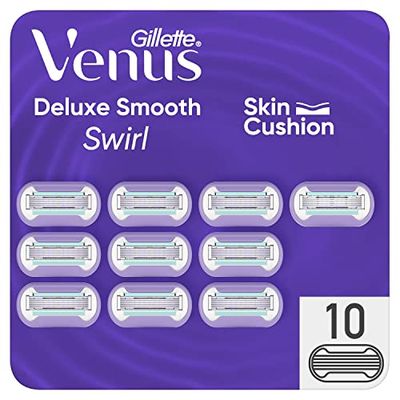 Gillette Venus Deluxe Smooth Swirl Women's Razor Blade Refills, Pack of 6 x20, 5 Durable Blades to Deliver an Extra Smooth Shave That Lasts