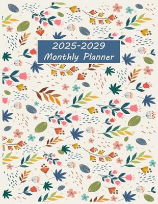 2025-2029 Monthly Planner: 5 Year Organizer (2025-2026-2027-2028-2029) January to December with Holidays List, 60 Months