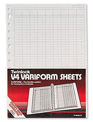 Rexel Twinlock Variform V4 Cash Refill Sheets 7 Columns (75 sheets)