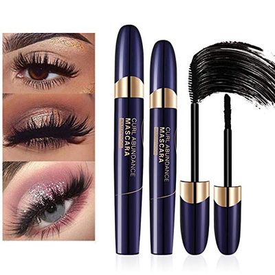 Máscara de Pestañas,4D Silk Fiber Eyelash Mascara, 4D Mascara,Larga duración, sin arrugas, sin manchas, más larga, más gruesa, Negra