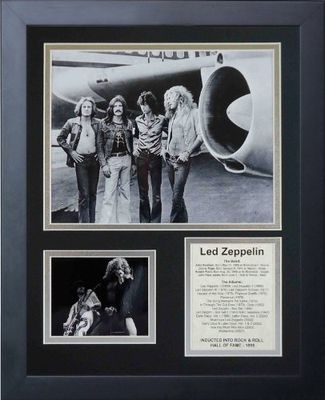 Lendas nunca morrem LED Zeppelin avião foto emoldurada colagem, 11 x 14