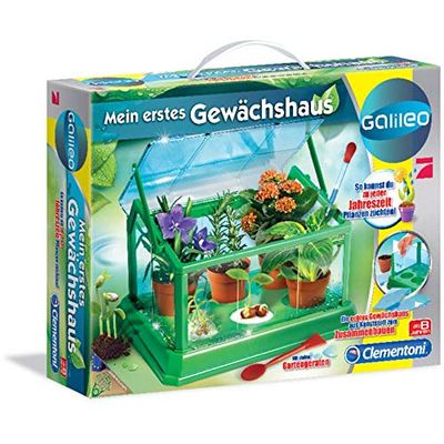 Clementoni 69490 Galileo Science Mi primer invernadero y semillas para minijardineros y botánicos en ciernes, juguete para niños a partir de 8 años