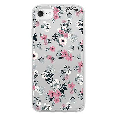 Gocase Lovely Floral Case | Compatibel met iPhone 8 | Transparant met print | Siliconen doorzichtige TPU beschermhoes krasbestendig Phone Case | Bloem