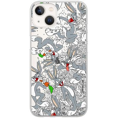 ERT GROUP etui na telefon Apple Iphone 13 MINI, case oryginalny i oficjalnie licencjonowany przez Looney Tunes, wzór Bugs 013, optymalnie dopasowane, z efektem płynnego brokatu