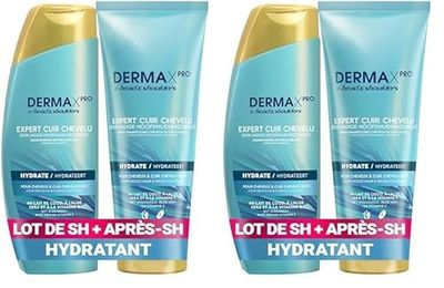 DERMAxPRO by Head & Shoulders HYDRATE Shampoing Et Après-Shampoing Antipelliculaires Hydratants Pour Cheveux Et Cuir Chevelu Secs - Au Lait de Coco, À l’Aloe Vera Et À la Vitamine E (Lot de 2)