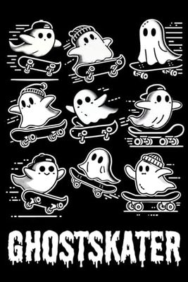 Funny Ghost Skateboard Halloween Skateboarding Journal