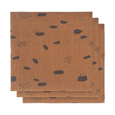 Jollein Hydrophilic Multi Cloth Spotlight 3-Piece, 70 cm Length x 70 cm Wide, Caramel
