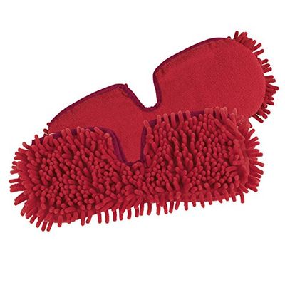 Sistema Lavapavimenti di ricambio per spazzolone spray flessibile rosso (pratico Sistema Lavapavimenti reversibile per la pulizia a umido e a secco) (set di 2 di ricambio)